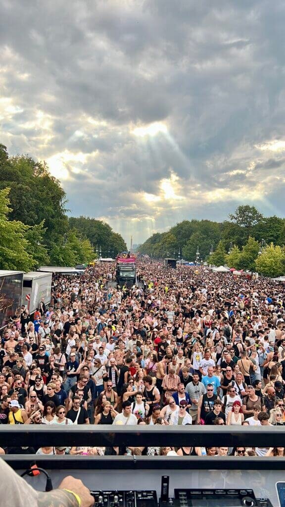 A picture taken from the 2025 Rave The Planet Parade